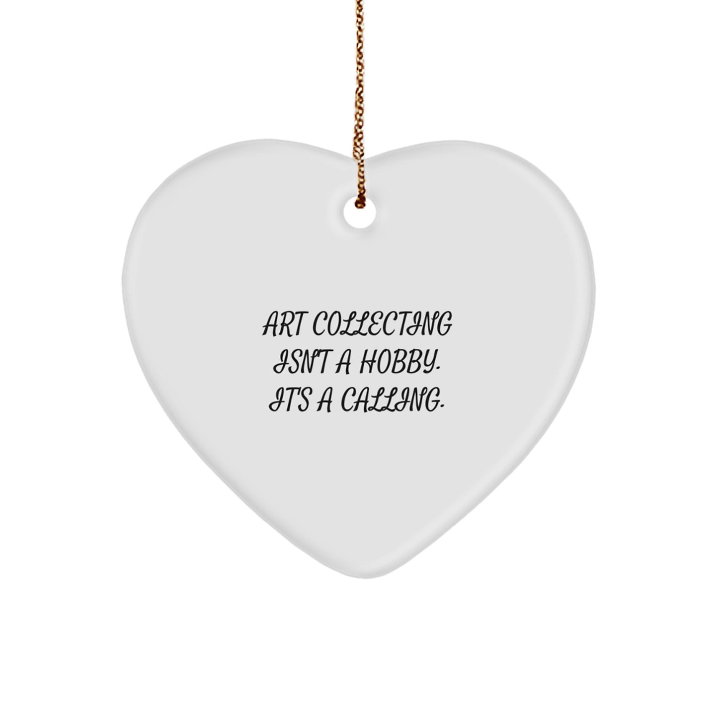 Funny Heart Ornament Gifts from Family for Art Collecting Enthusiasts - Unique Christmas Decorations - Image 1