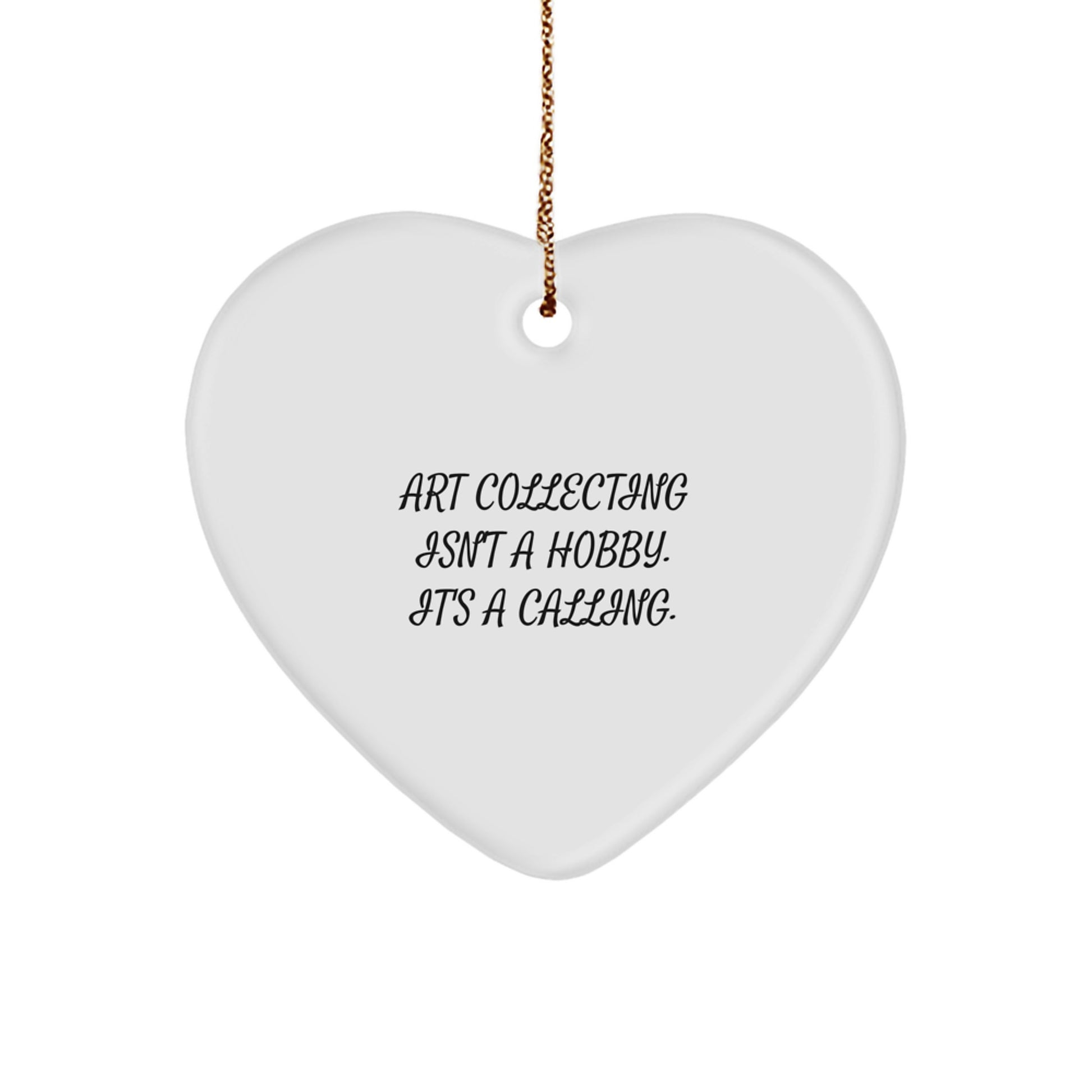 Funny Heart Ornament Gifts from Family for Art Collecting Enthusiasts - Unique Christmas Decorations - Image 1
