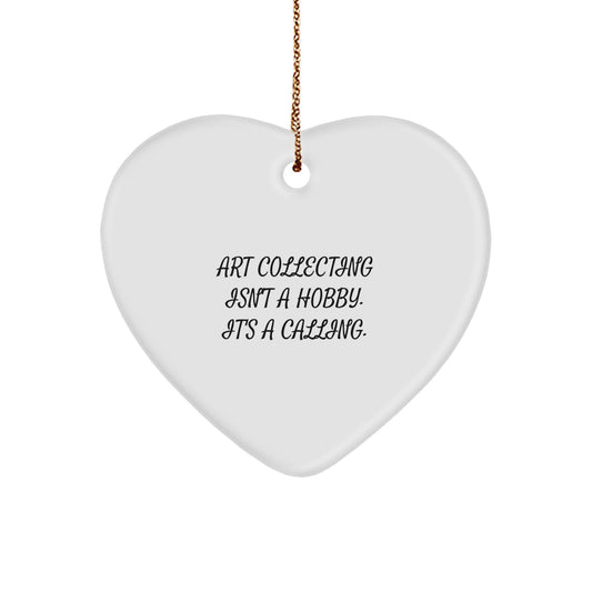 Funny Heart Ornament Gifts from Family for Art Collecting Enthusiasts - Unique Christmas Decorations - Image 1