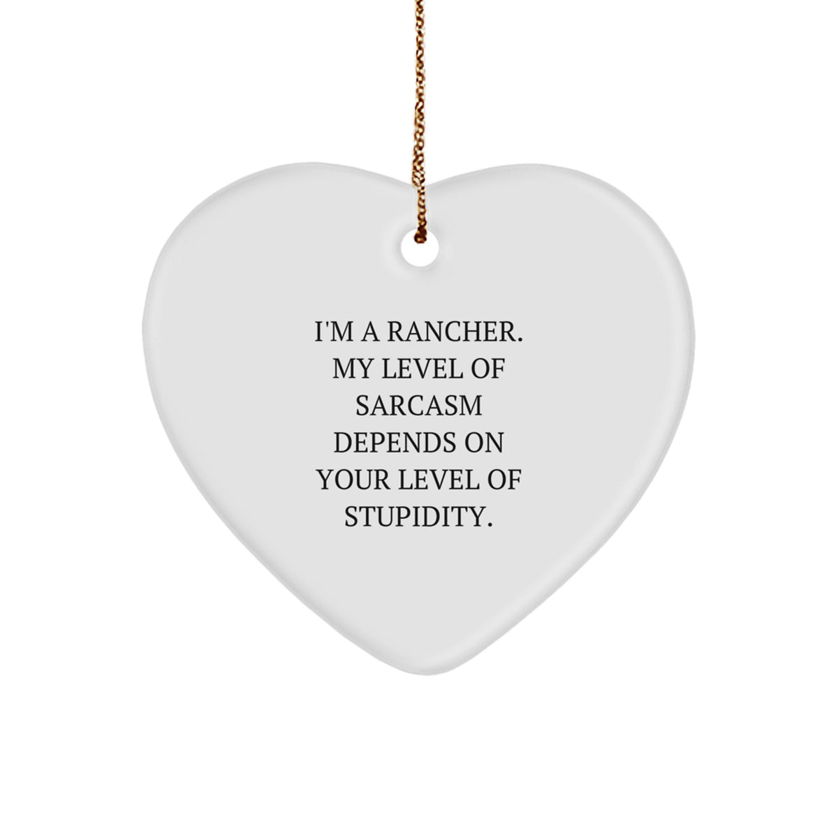 Christmas Unique Gift Rancher Heart Ornament for Her Humor Present - Image 1