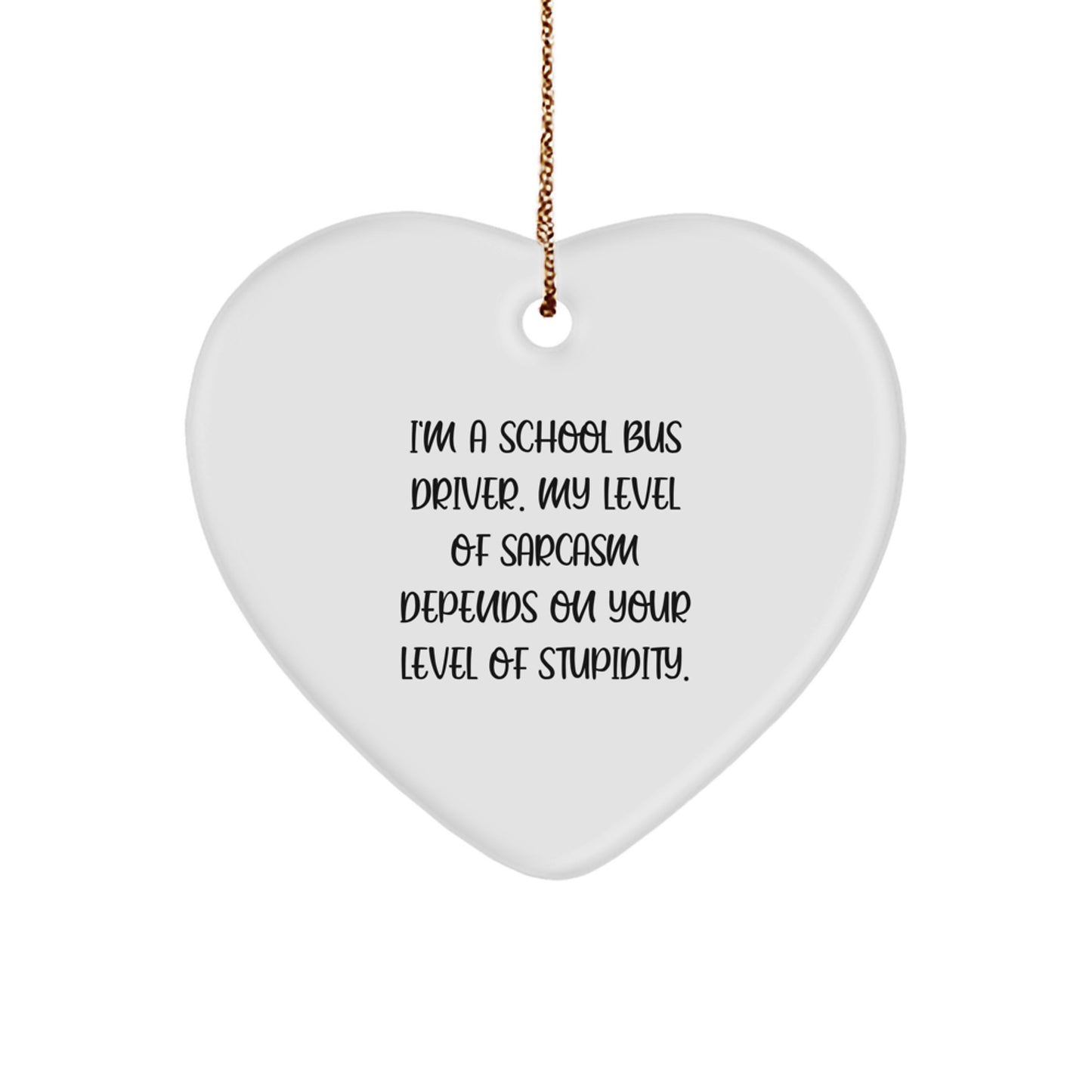 Funny School Bus Driver Heart Ornament Gifts from Friends to School Bus Driver for Christmas Unique - Image 1