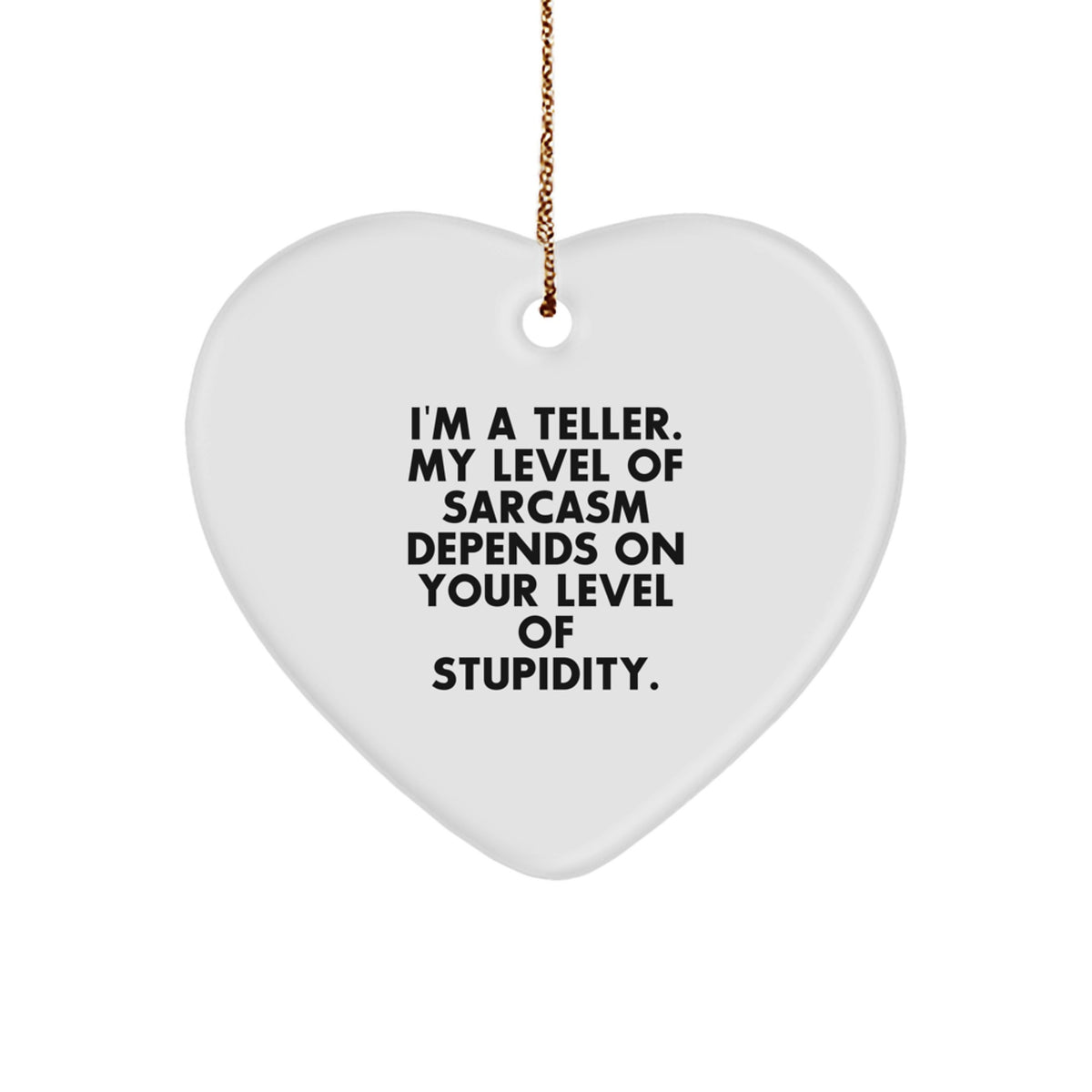 Sassy Teller Christmas Ornament Gift for Friends – Novelty Heart - Image 1