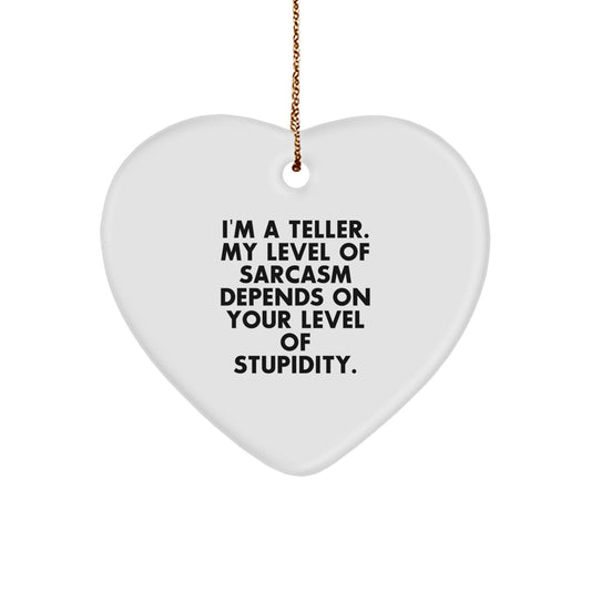 Sassy Teller Christmas Ornament Gift for Friends – Novelty Heart - Image 1