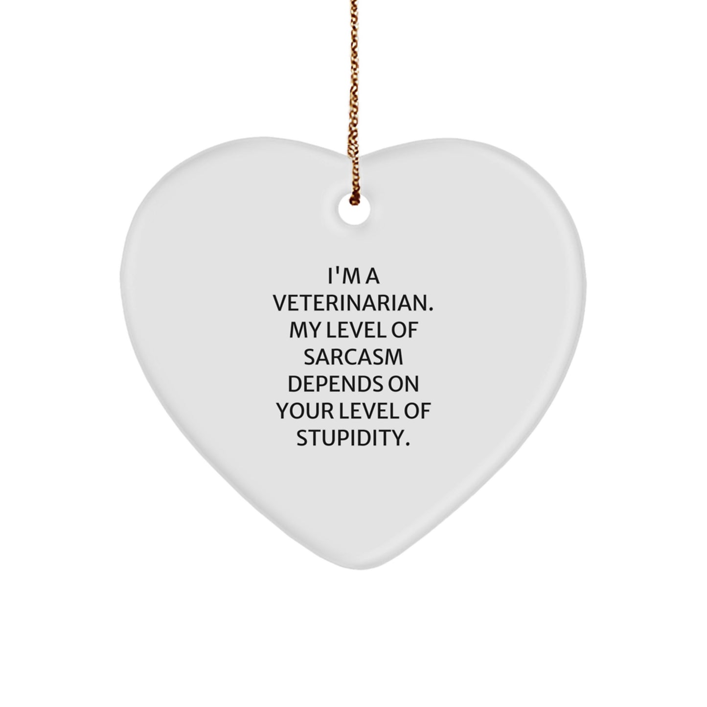 Funny Veterinarian Heart Ornament Gifts from Friends and Family - Sassy Veterinary Christmas Decorations for Women, Men, Coworkers, and Veterinarians - Image 1