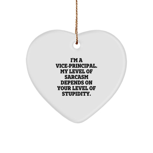 Funny Vice-principal Heart Ornament Gifts from Friends, Coworkers, Family - Christmas Unique Gifts for Vice-principal Men, Women - Image 1