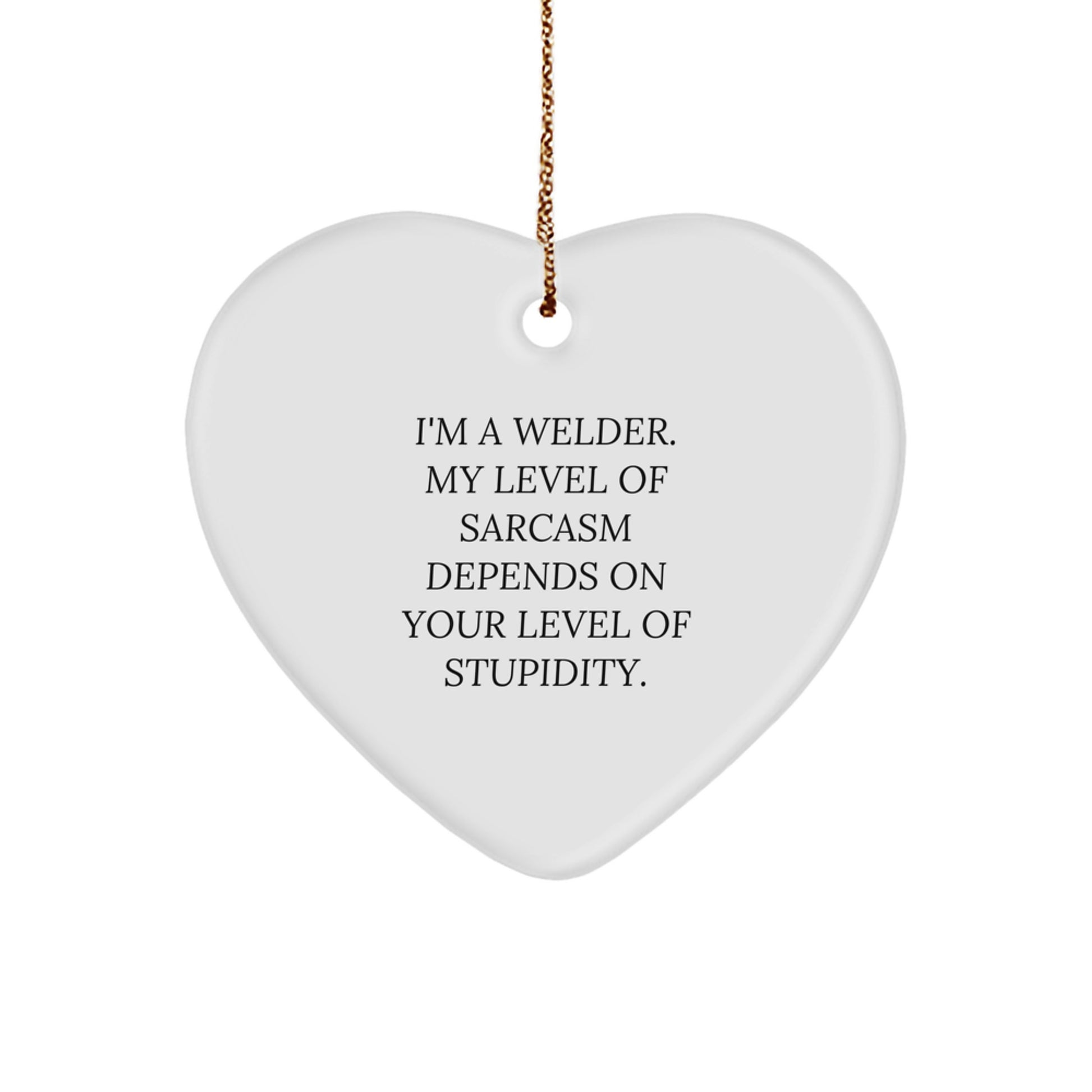 Funny Welder Gifts from Friends for Welder Heart Ornament - Christmas Unique Gifts for Men Welder - Image 1