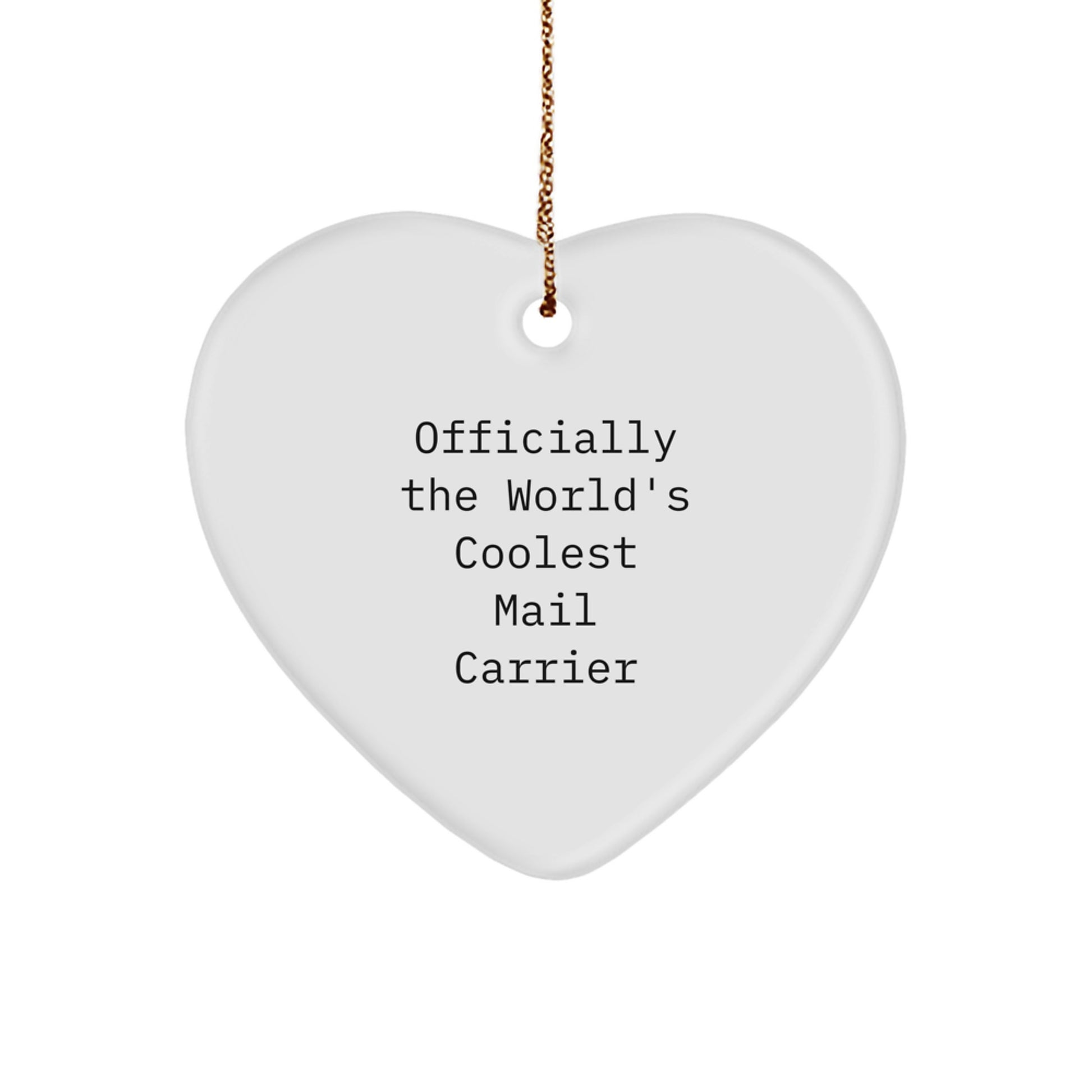 Funny Mail Carrier Heart Ornament Gifts for Men from Friends at Christmas - Image 1