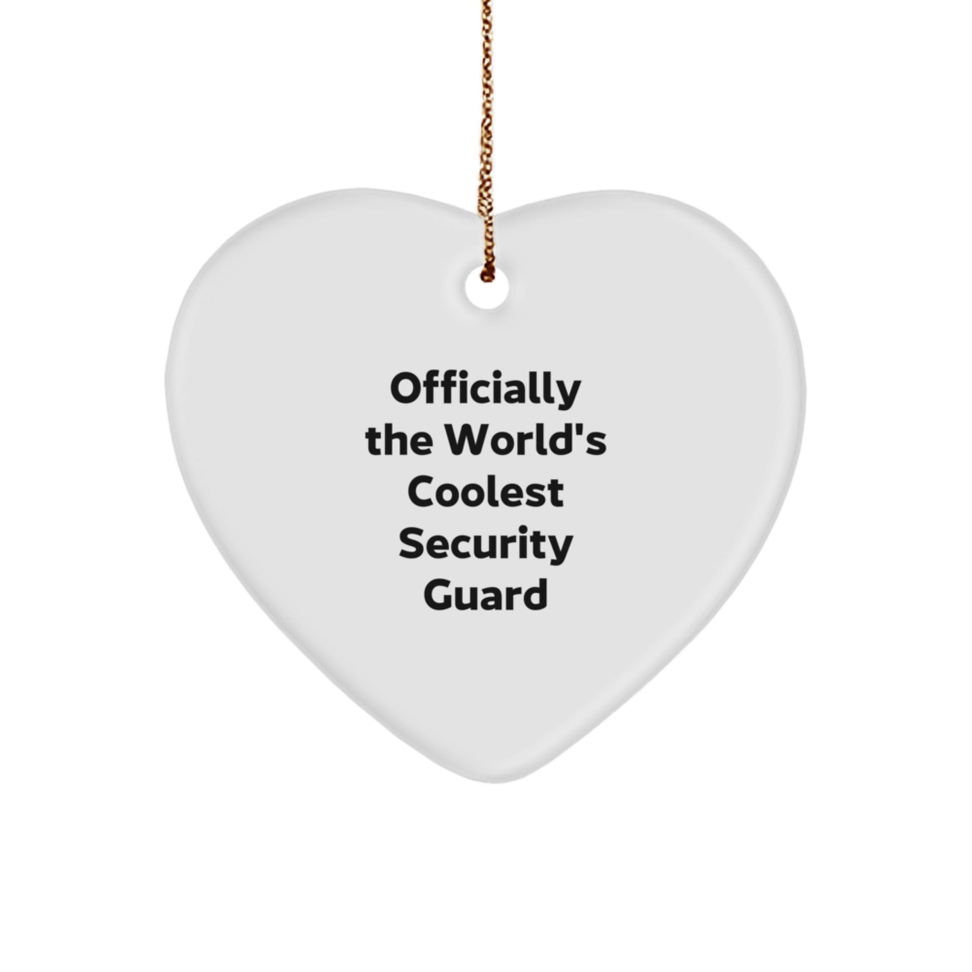 Funny Security Guard Heart Ornament Gifts for Men from Friends - Image 1