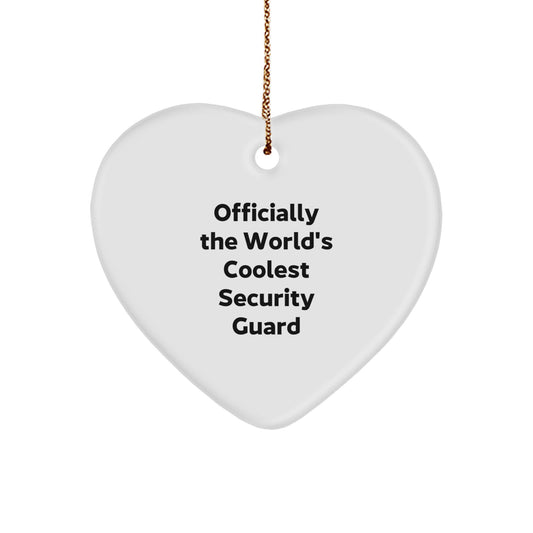 Funny Security Guard Heart Ornament Gifts for Men from Friends - Image 1