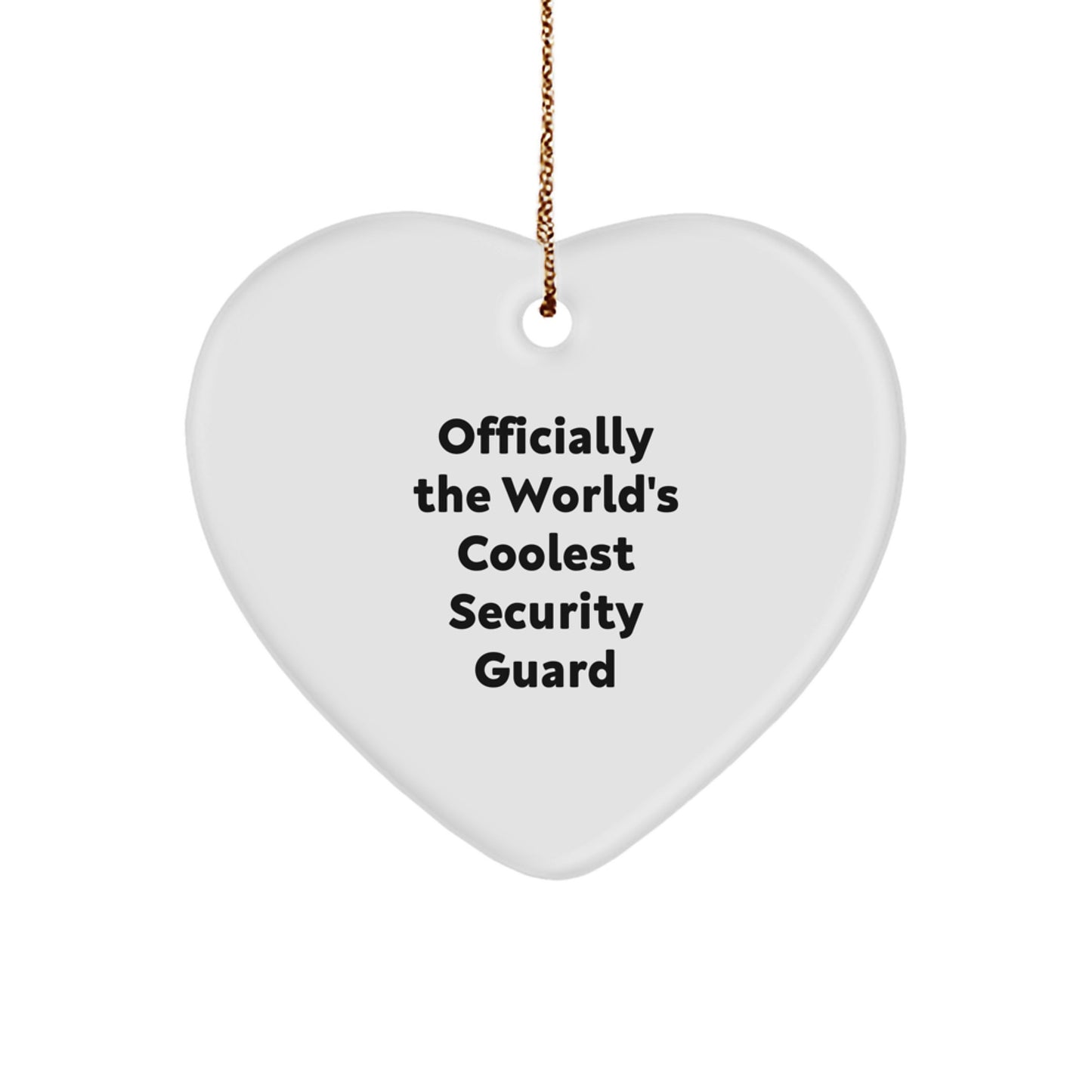 Funny Security Guard Heart Ornament Gifts from Men to Security Guards, Heart Shaped Decorations for Security Guard Christmas Unique Gifts - Image 1