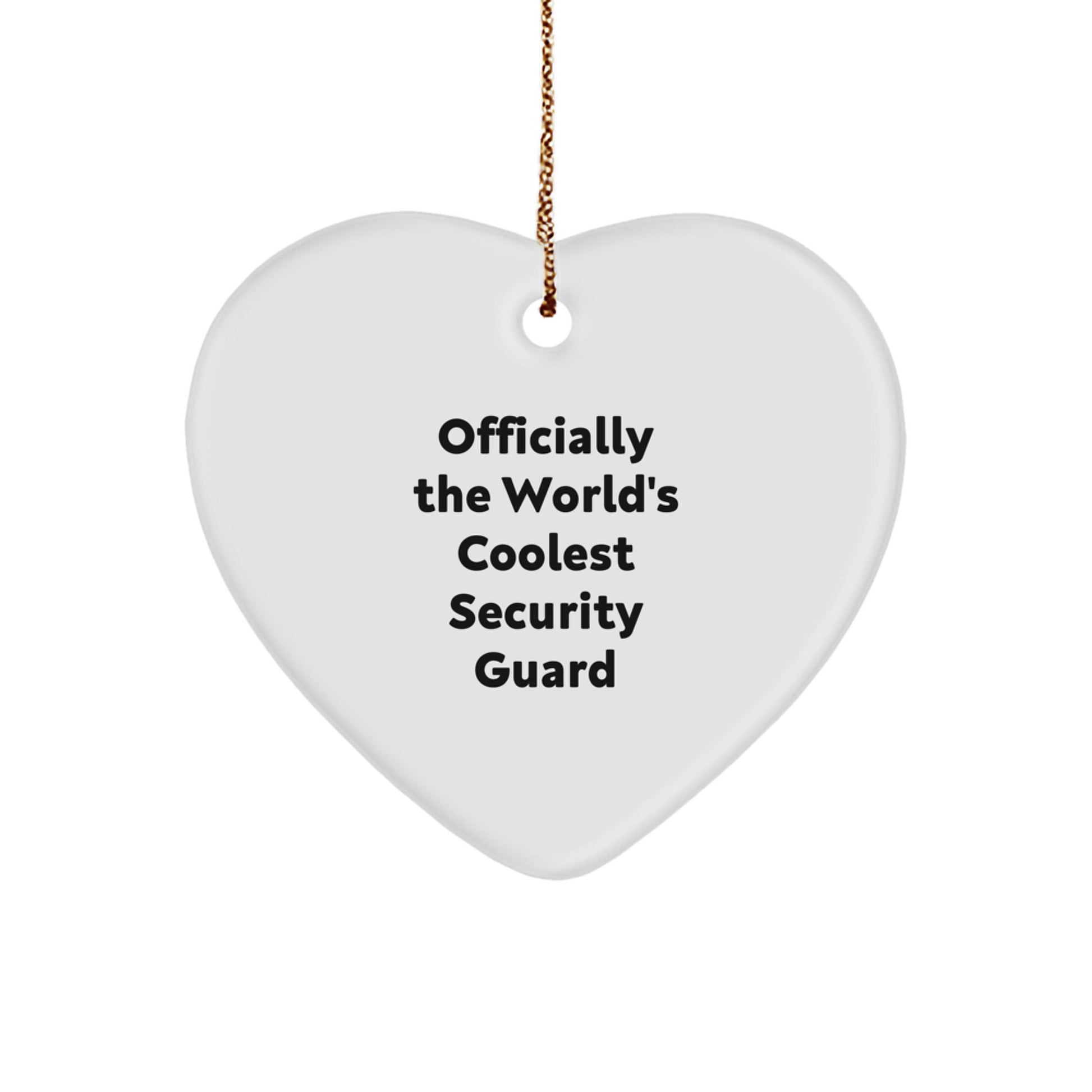Funny Security Guard Heart Ornament Gifts from Men to Security Guards, Heart Shaped Decorations for Security Guard Christmas Unique Gifts - Image 1