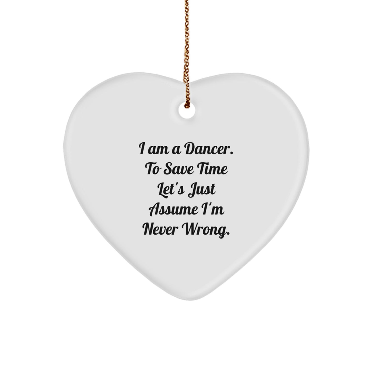 Funny Dancer Heart Ornament Gifts from Family to Friends with Inspirational Quote for Christmas Unique Ornaments - Image 1
