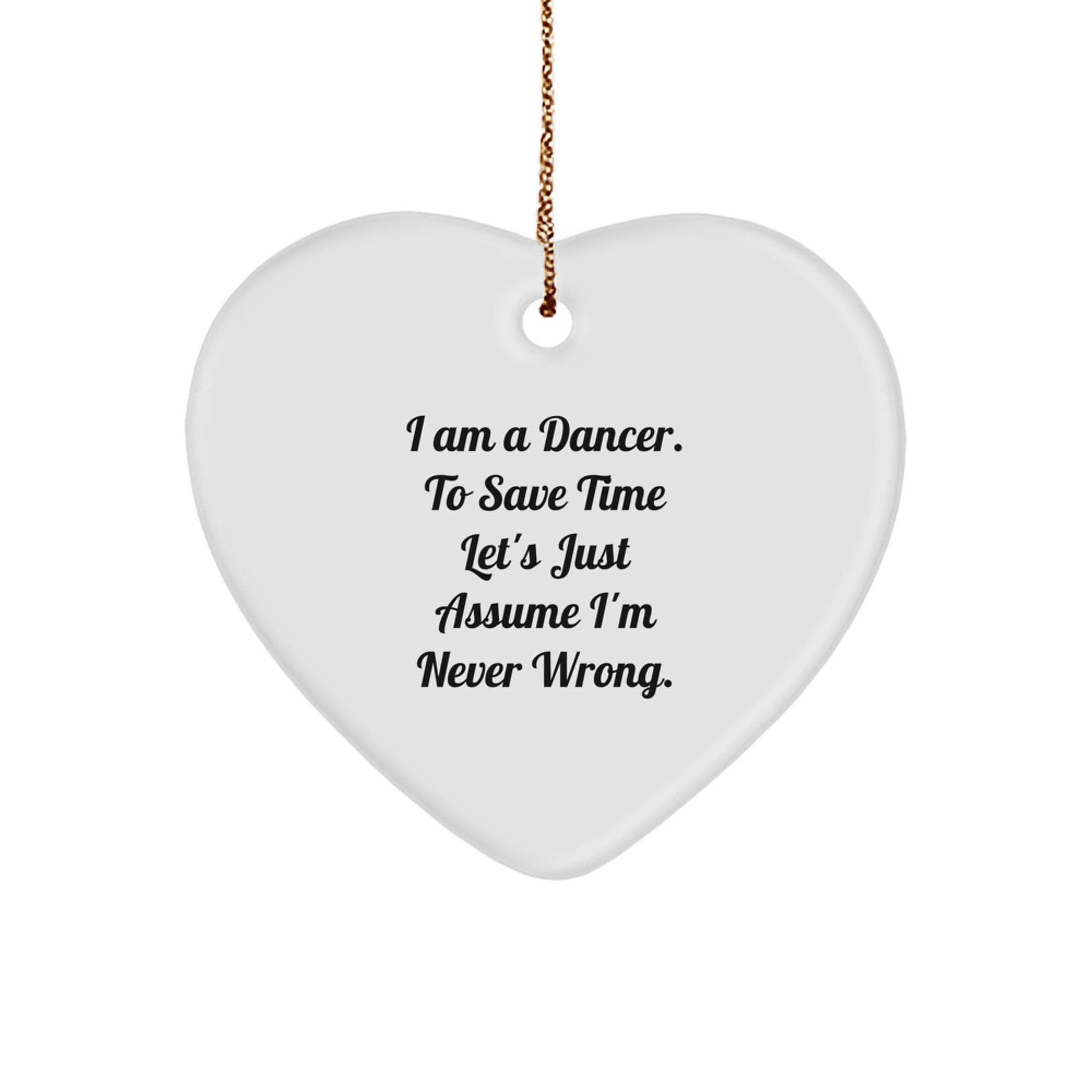 Funny Dancer Heart Ornament Gifts from Family to Friends with Inspirational Quote for Christmas Unique Ornaments - Image 1