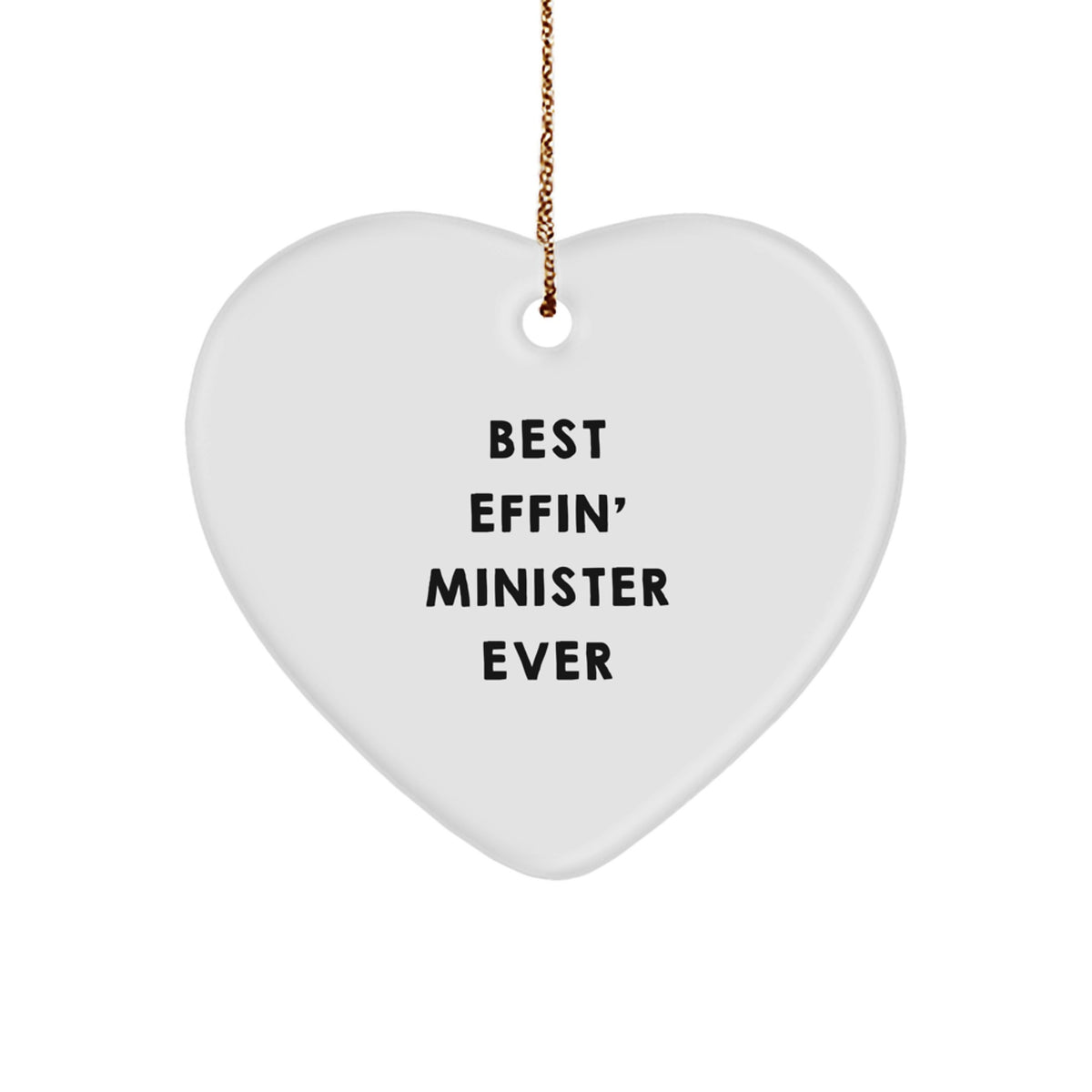 Minister Keepsake Christmas Ornament for Him Gift Best Effin' Minister - Image 1
