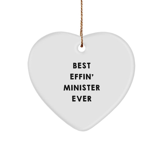 Minister Keepsake Christmas Ornament for Him Gift Best Effin' Minister - Image 1