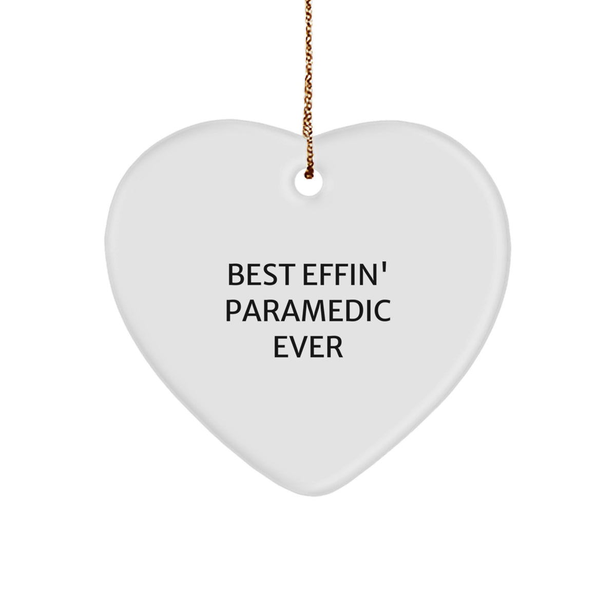 Rescue Worker Heart Christmas Ornament Best Effin' Rescue Worker Ever Gift - Image 1