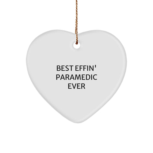 Rescue Worker Heart Christmas Ornament Best Effin' Rescue Worker Ever Gift - Image 1