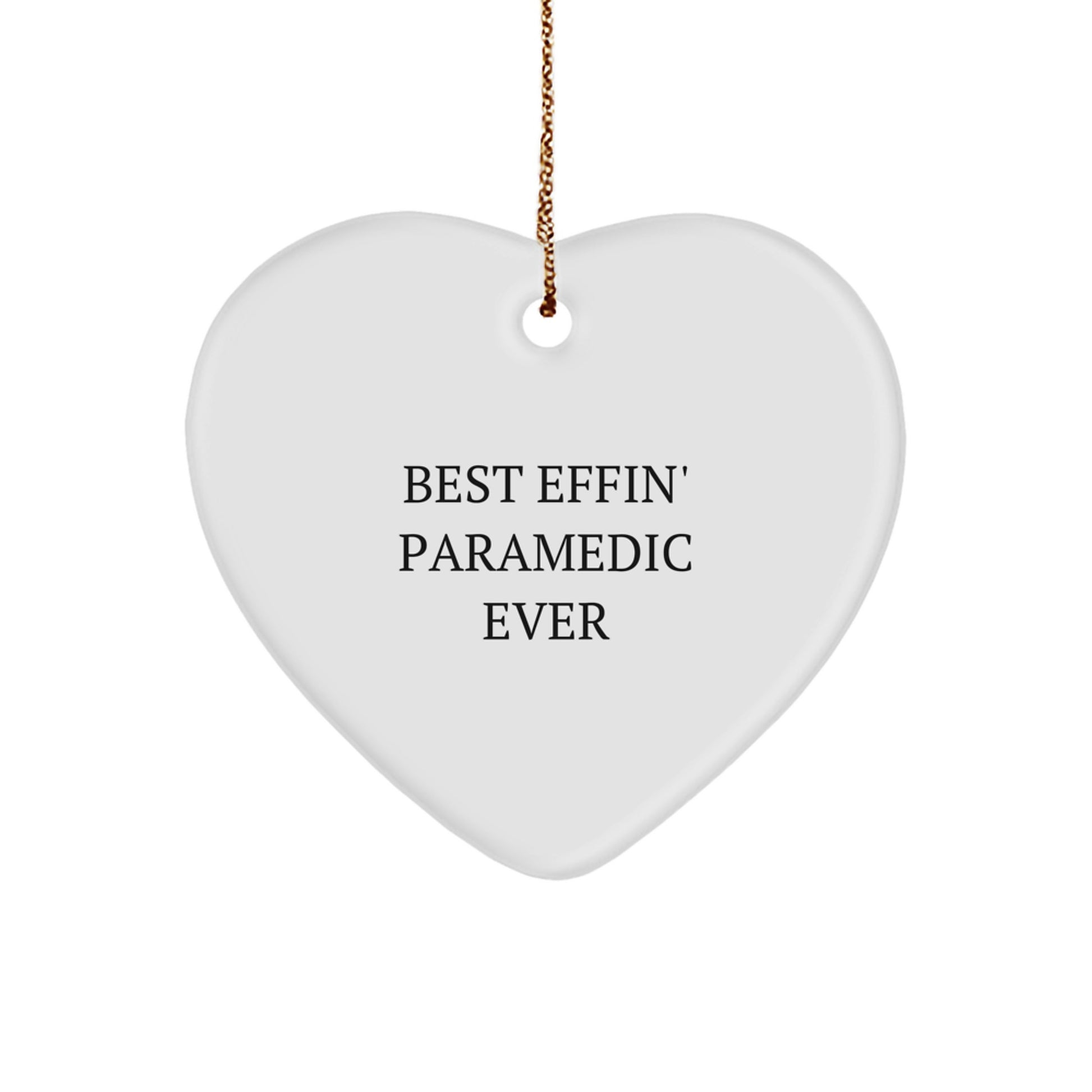 Funny Rescue Worker Gifts for Men Rescue Worker Heart Ornament Best Effin' Rescue Worker Ever Christmas Unique Gift Ideas Gifts from Family - Image 1