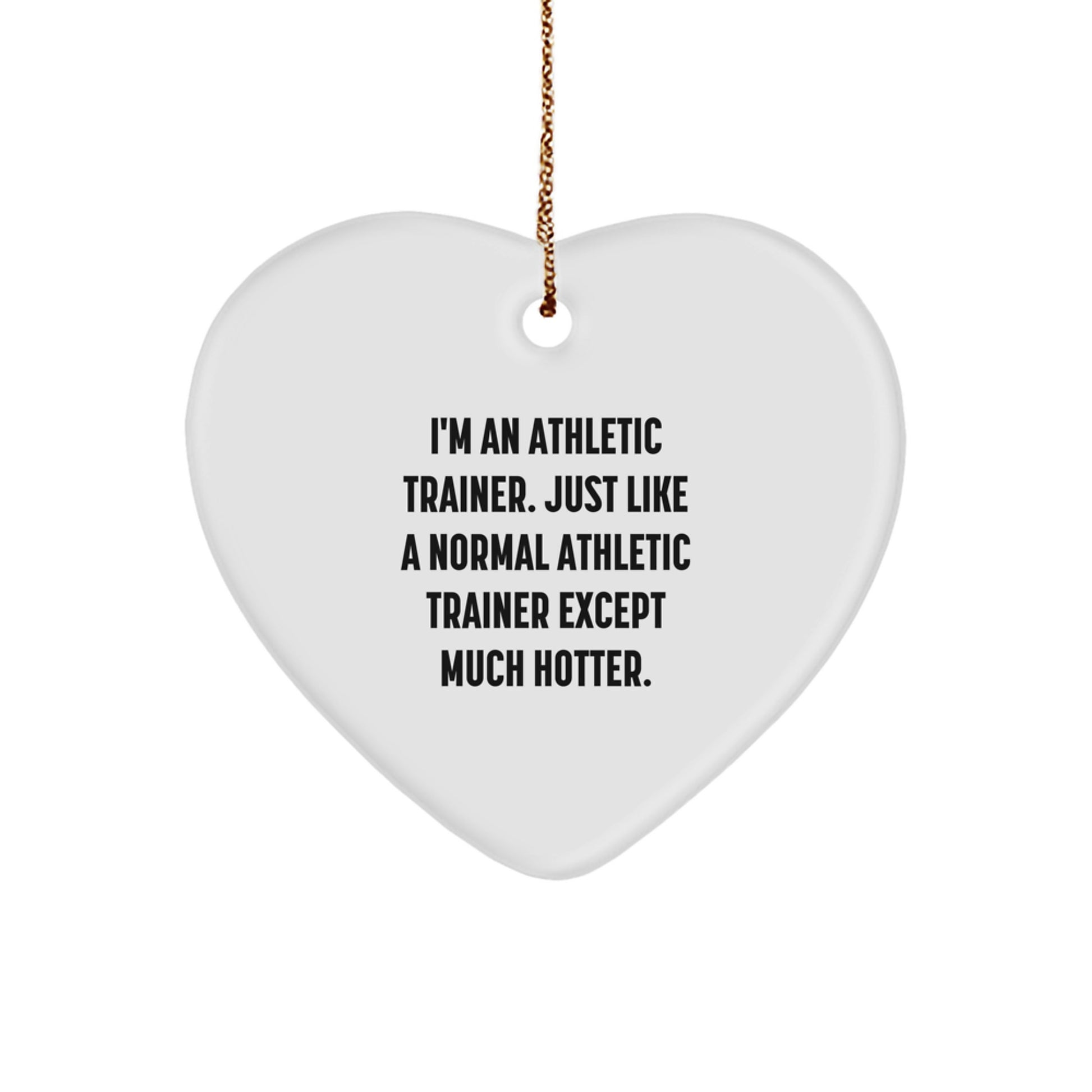Funny Heart Ornament Gifts from Friends for Athletic Trainers, Unique Christmas Decorations - Image 1