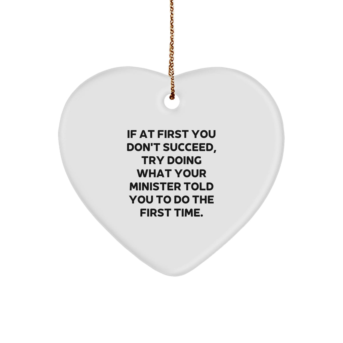 Christmas Unique Gift for Her Minister Inspired Heart Ornament Present - Image 1