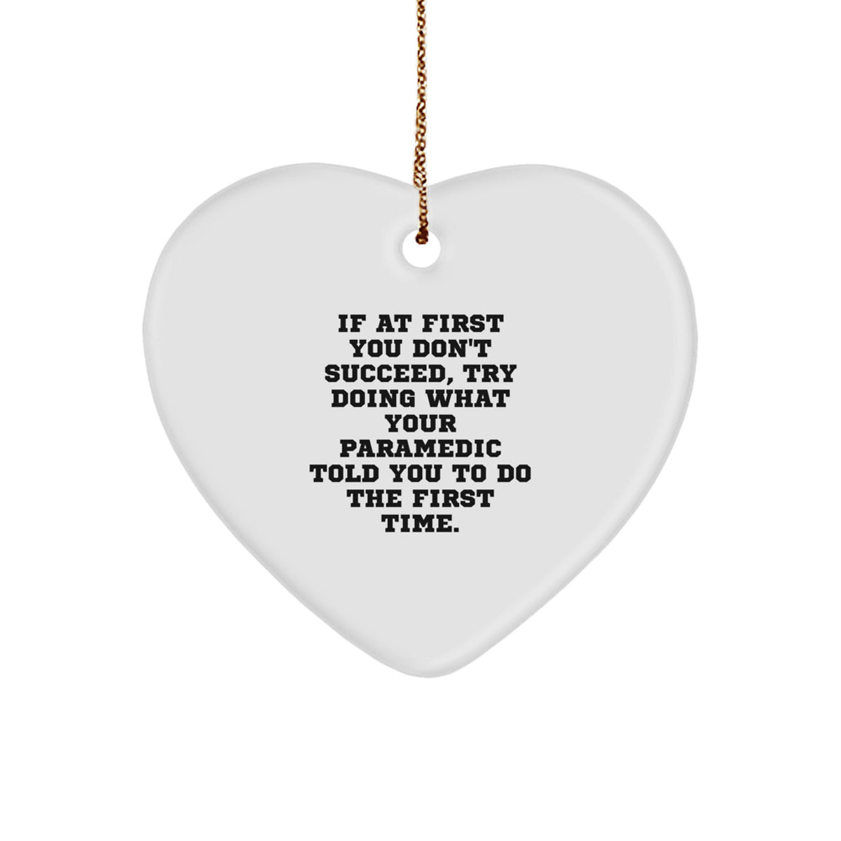 Rescue Worker Heart Ornament Idea Gift for Coworkers – Holiday Christmas - Image 1
