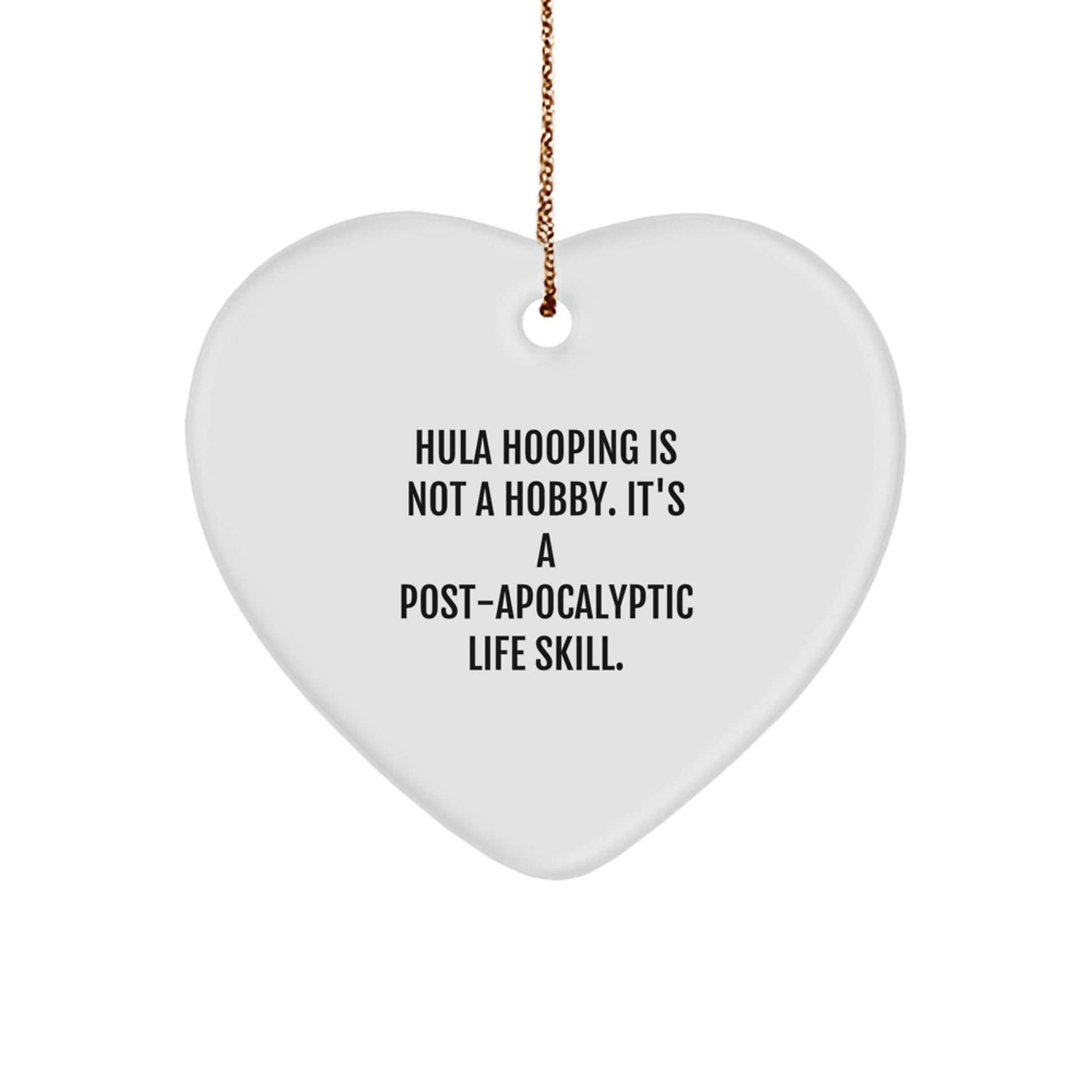 Funny Hula Hooping Heart Ornament Gifts from Friends for Hula Hooping Lovers on Christmas Unique Gifts - Image 1