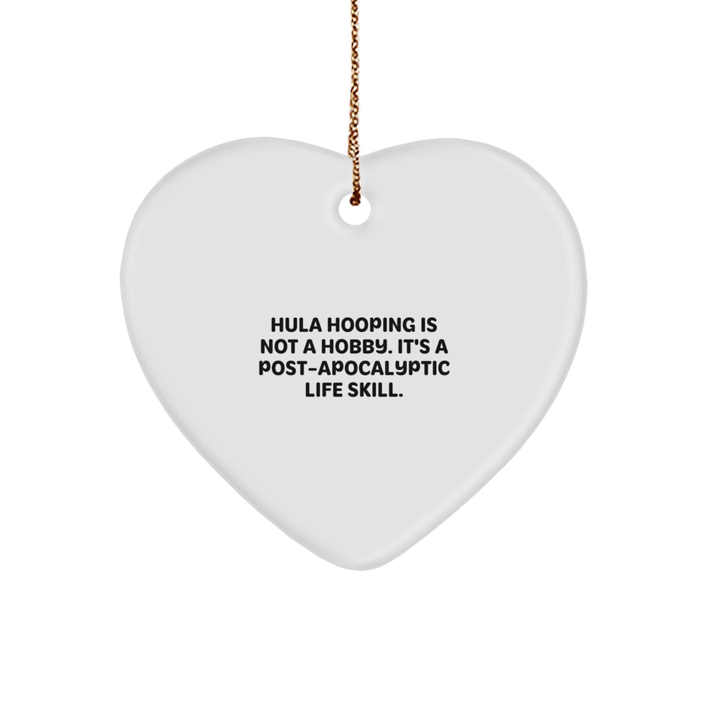Funny Hula Hooping Heart Ornament, Inspirational Gifts from Friends & Family, Hula Hooping Christmas Decorations for Hula Hooping Enthusiasts - Image 1