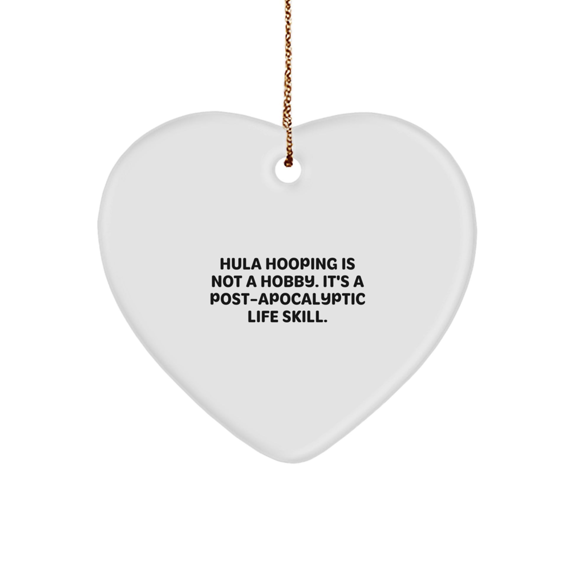 Funny Hula Hooping Heart Ornament, Inspirational Gifts from Friends & Family, Hula Hooping Christmas Decorations for Hula Hooping Enthusiasts - Image 1