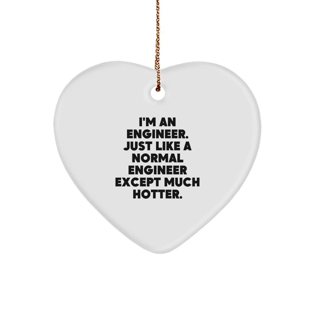 Christmas Gift for Her Engineer Heart Ornament Present - Image 1