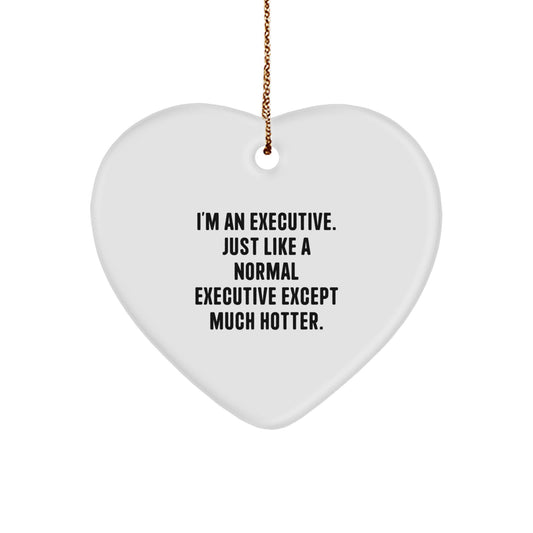 Funny Executive Heart Ornament Gifts from Men to Executive Women Coworkers Friends - Image 1