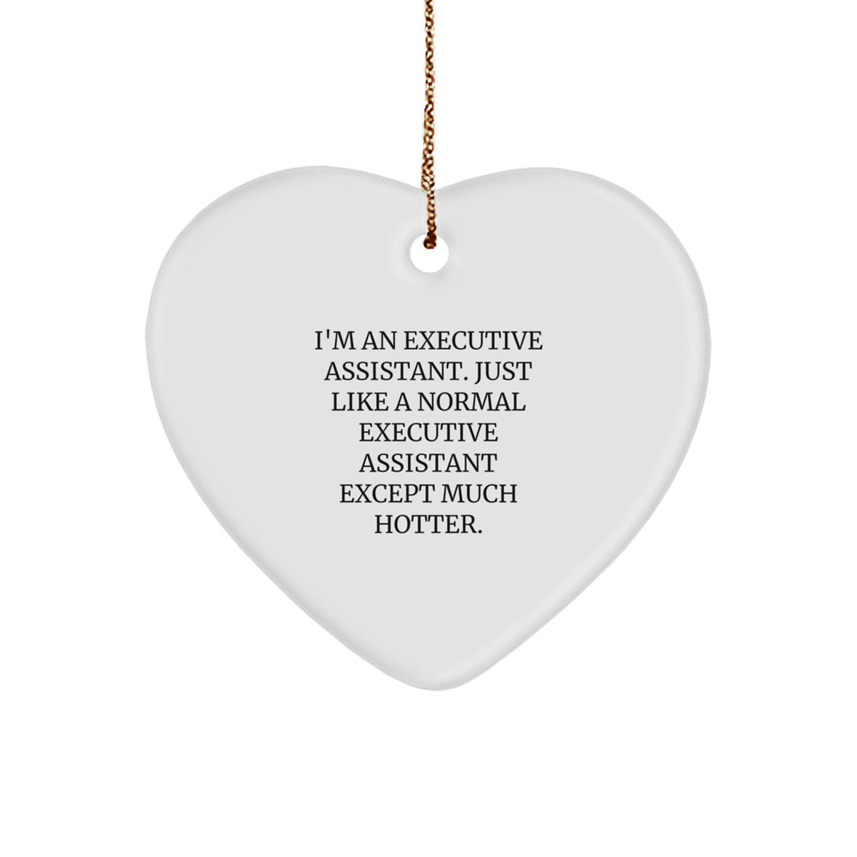 Christmas Gift for Her Executive Assistant Heart Ornament Present - Image 1