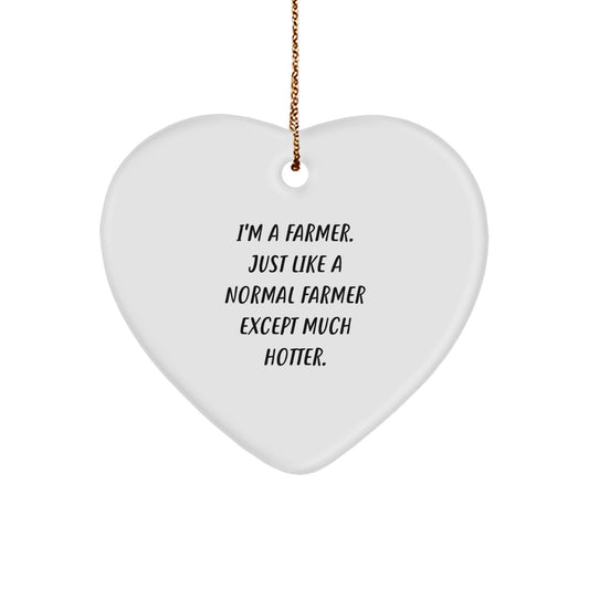 Farmer Christmas Ornament for Him Gift I'm A Farmer Just Like A Normal - Image 1