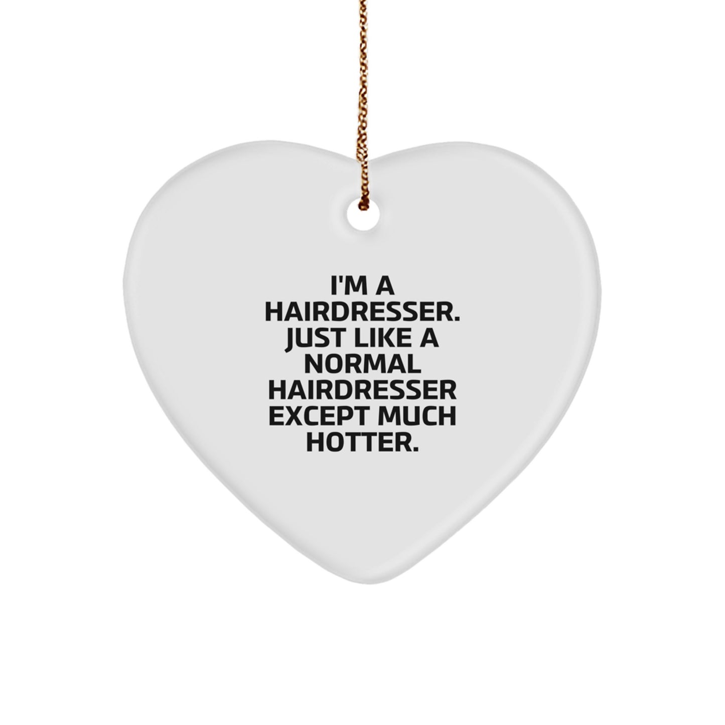 Novelty Funny Hairdresser Christmas Ornament for Friends Gift - Image 1