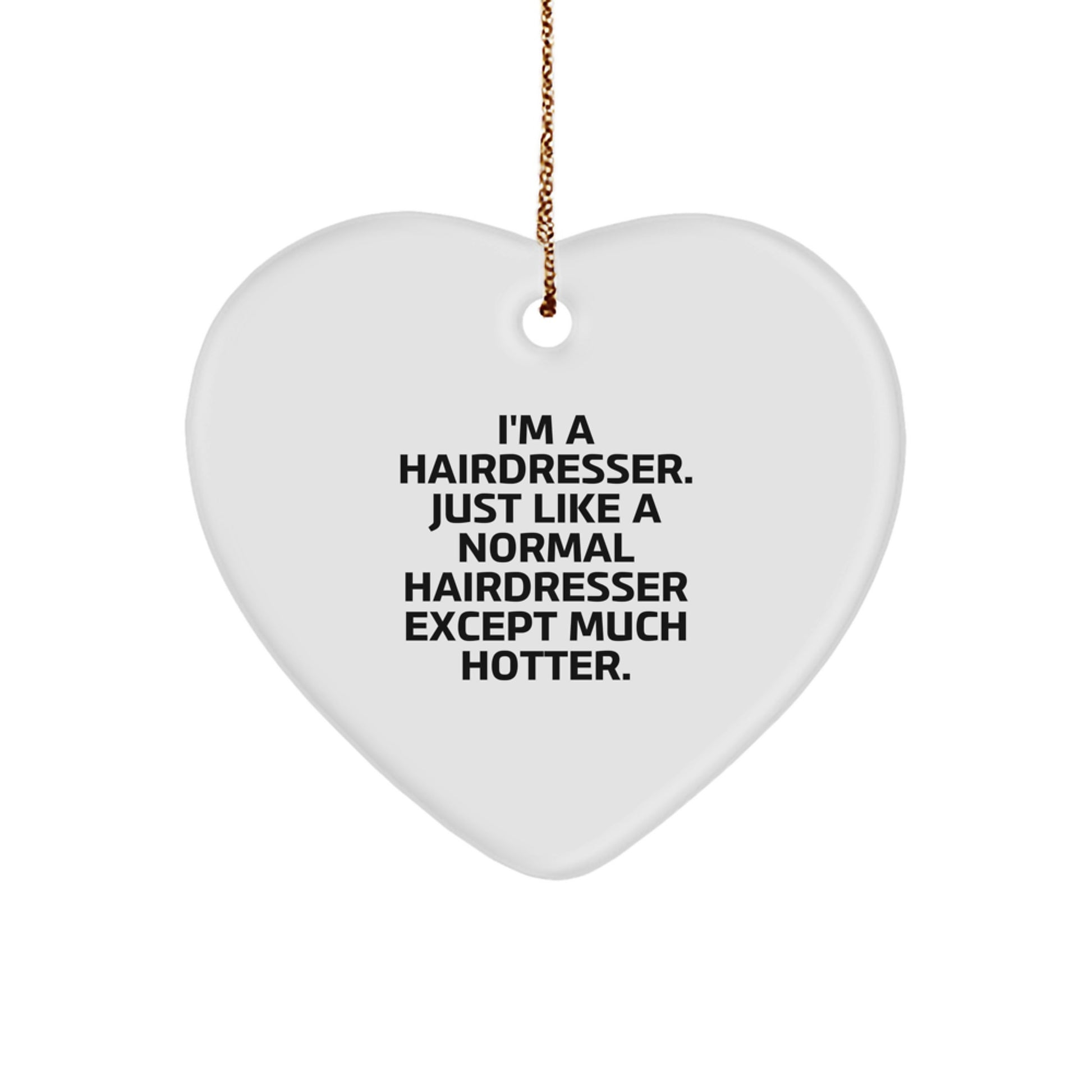 Novelty Funny Hairdresser Christmas Ornament for Friends Gift - Image 1
