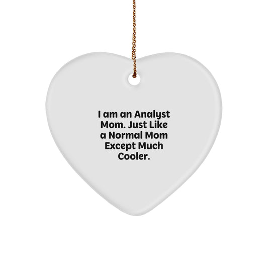 Funny Analyst Heart Ornament Gifts from Friends, Family, Coworkers for Analyst, Christmas Unique Gifts - Image 1