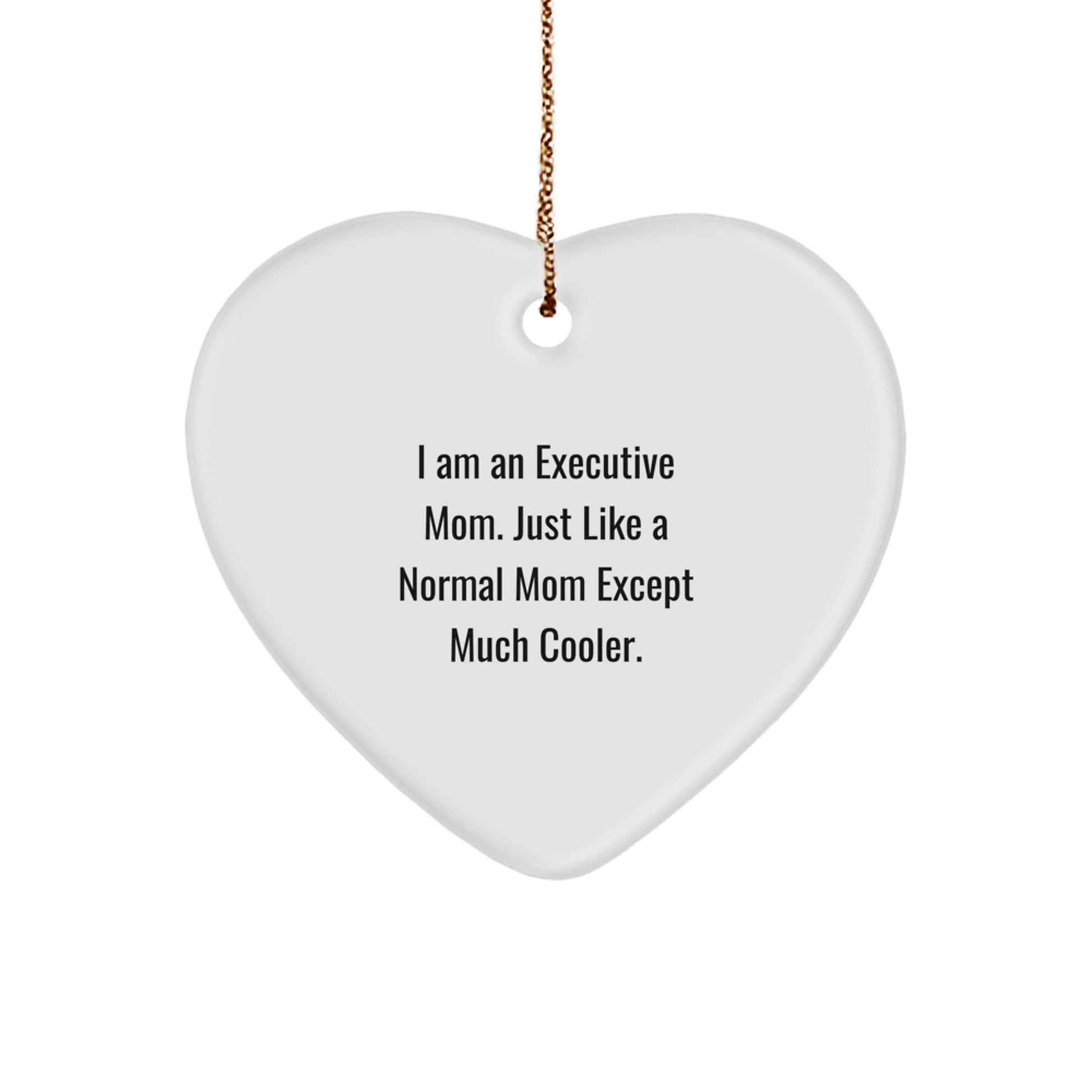Funny Executive Heart Ornament Gifts for Executive Mom from Executive Friends and Family, Christmas Unique Gifts for Executive Women - Image 1