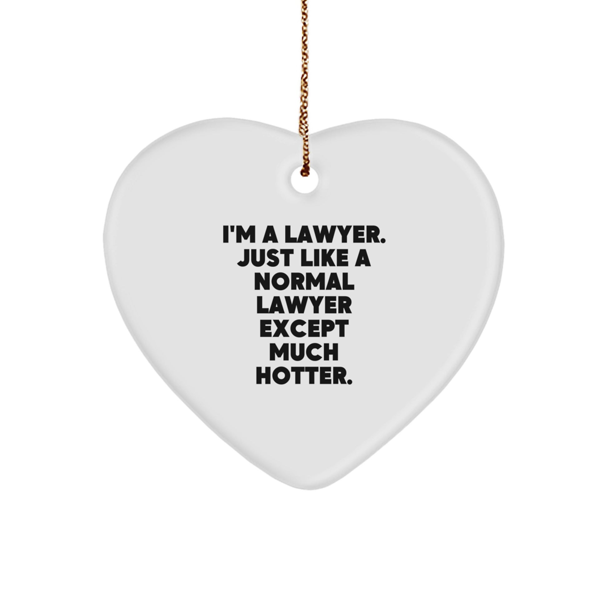 Funny Lawyer Gifts from Friends for Lawyer Men, I'm A Lawyer Heart Ornament Christmas Unique Gift - Image 1