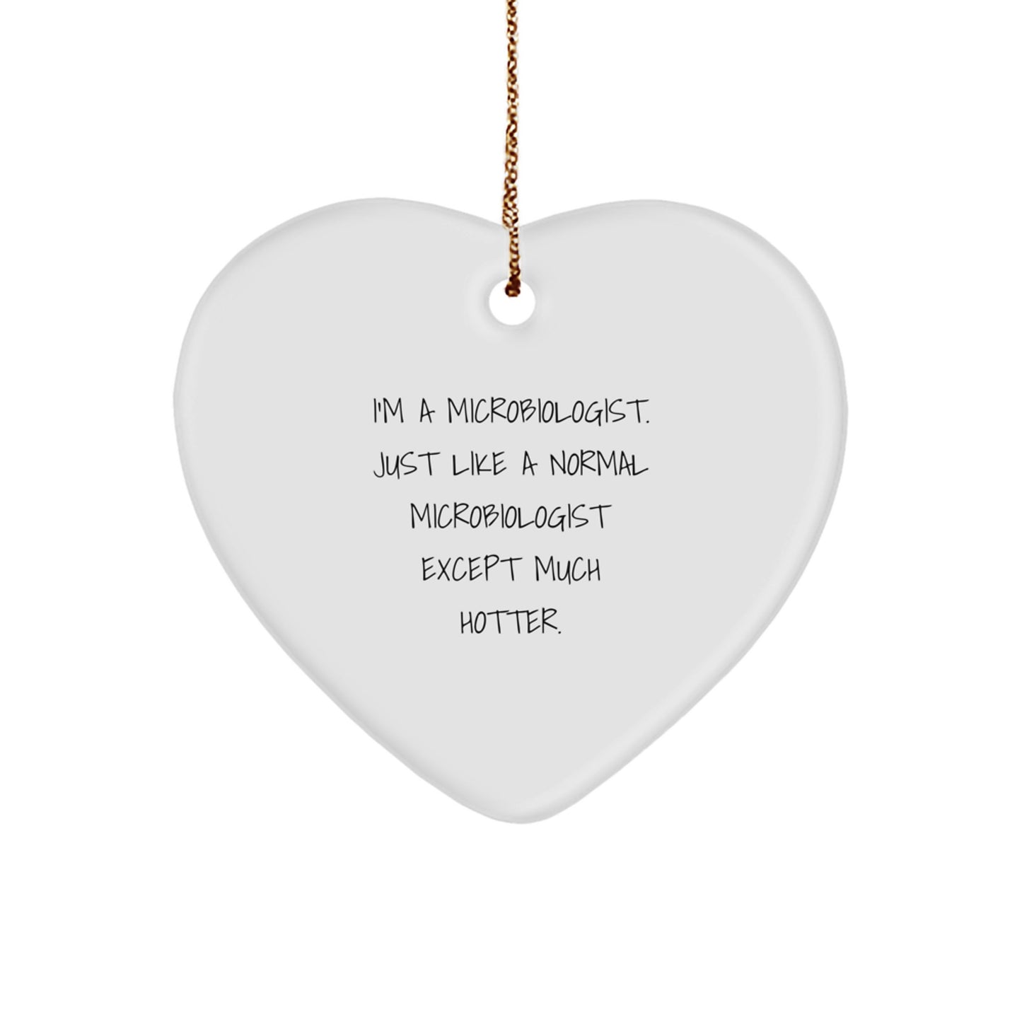 Microbiologist Favorite Heart Ornament Christmas Gift for Kids - Image 1