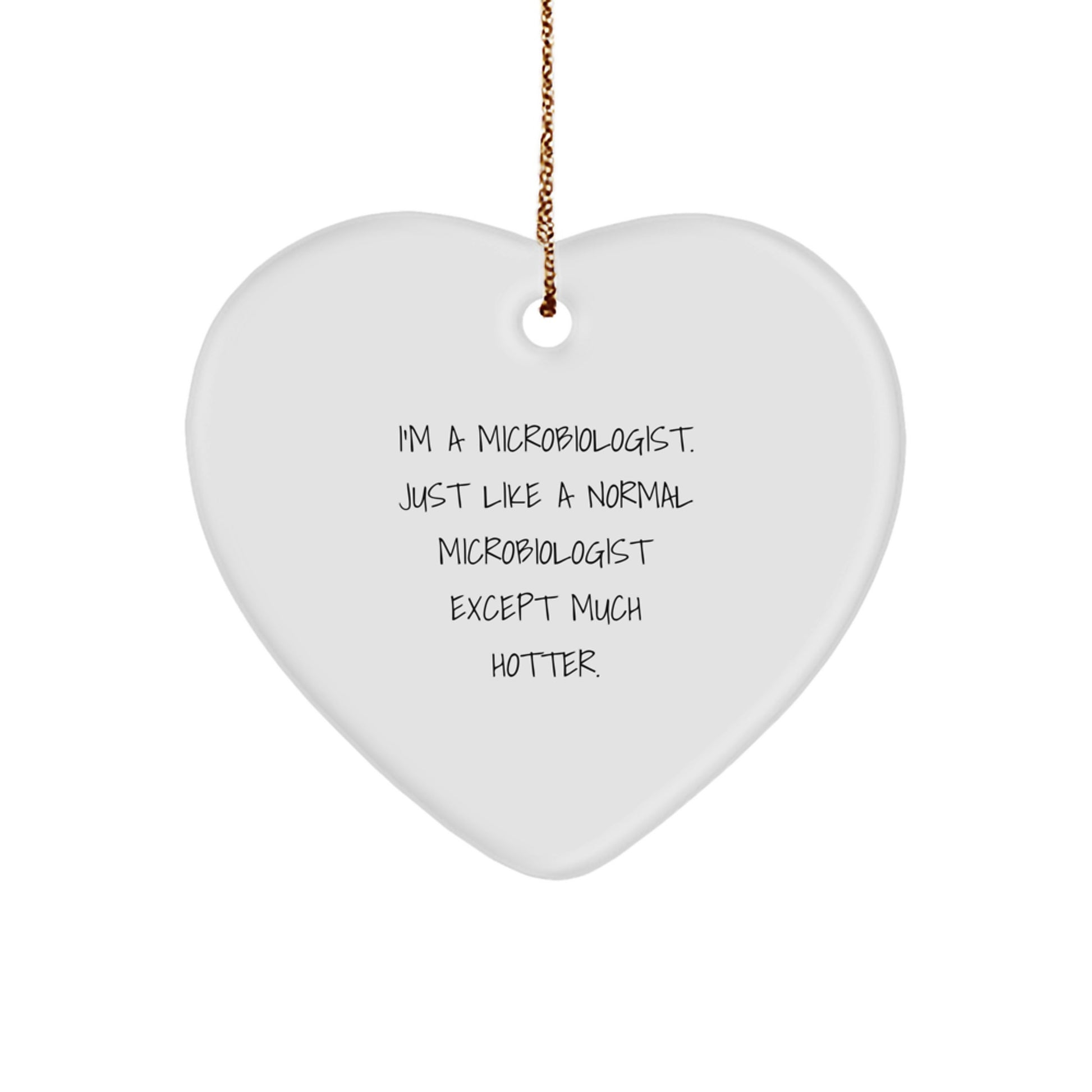 Microbiologist Favorite Heart Ornament Christmas Gift for Kids - Image 1