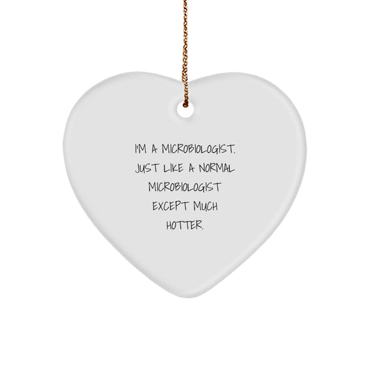 Microbiologist Favorite Heart Ornament Christmas Gift for Kids - Image 1