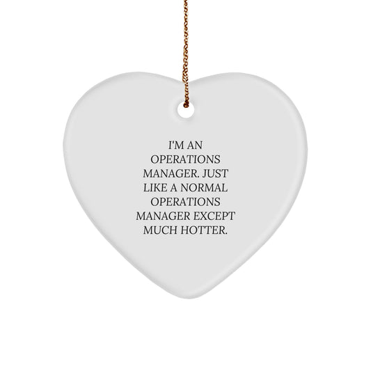 Funny Operations Manager Heart Ornament Gifts from Men to Operations Manager Friends at Christmas Unique - Image 1