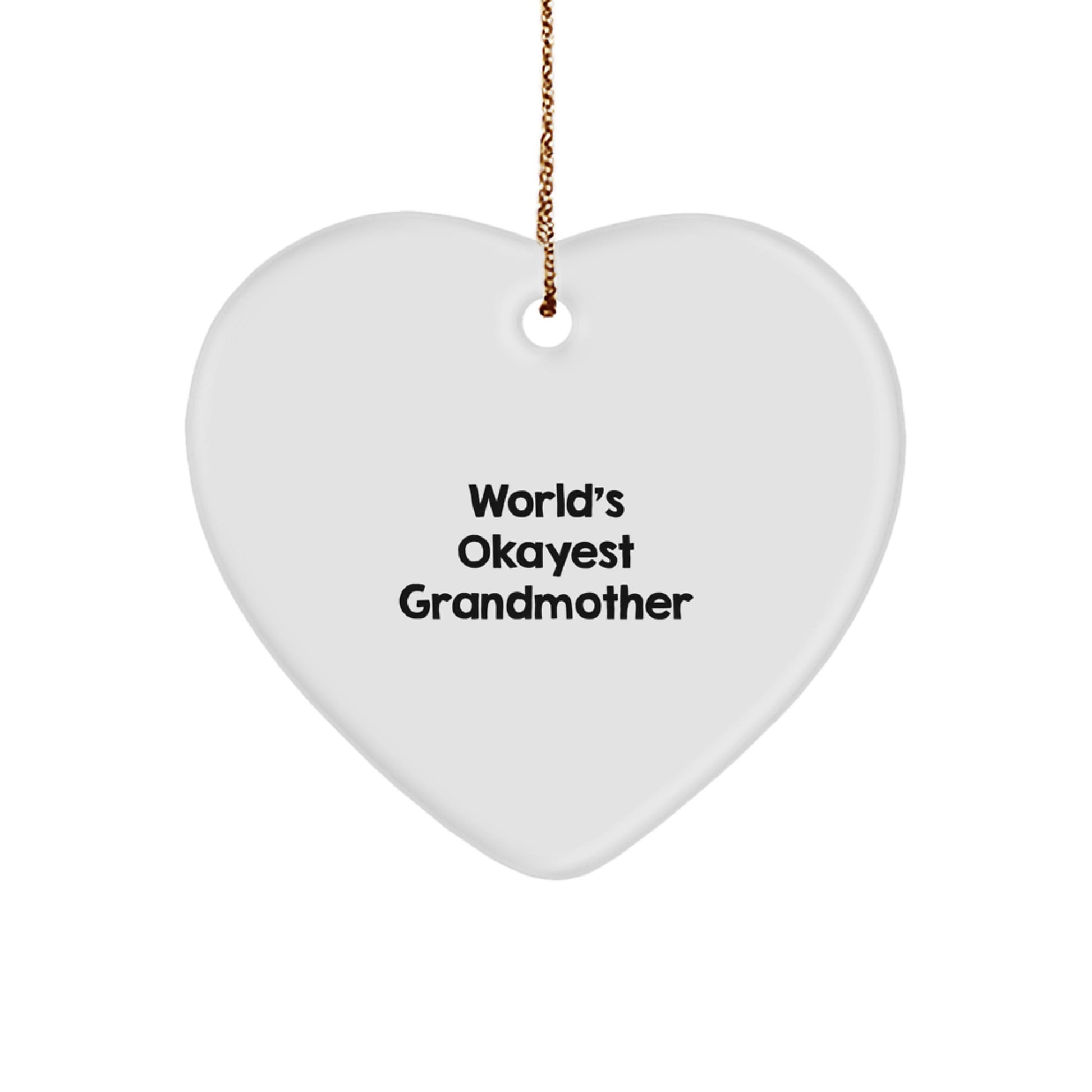 Funny Grandmother Heart Ornament Gifts for Grandma from Family, Christmas Unique Love Tokens - Image 1