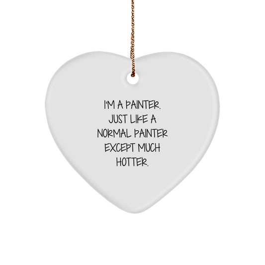 Sassy Painter Heart Ornament for Friends Christmas Gift - Image 1