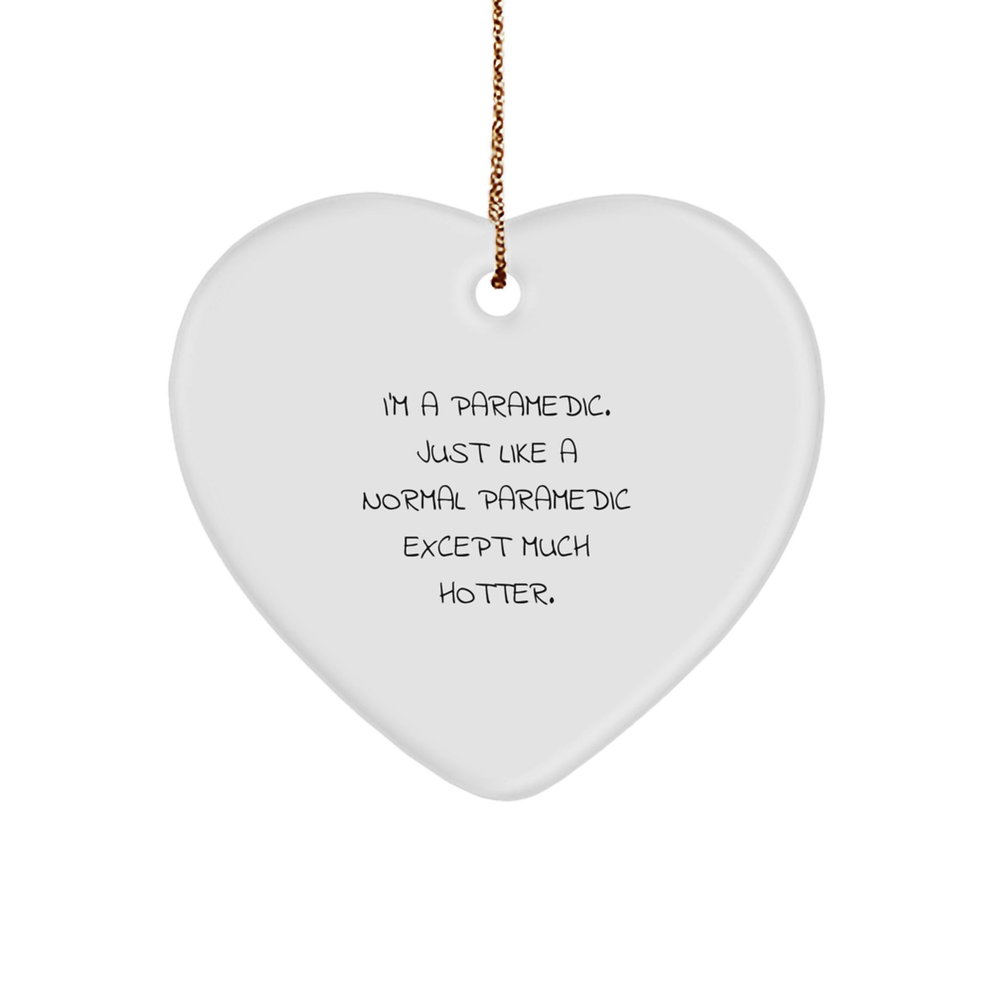 Funny Rescue Worker Heart Ornament Gifts from Friends for Rescue Workers, Unique Christmas Unique Gifts, Heart Shaped Ornament for Rescue Worker Men and Women - Image 1