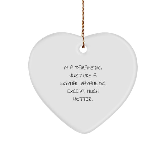 Funny Rescue Worker Heart Ornament Gifts from Friends for Rescue Workers, Unique Christmas Unique Gifts, Heart Shaped Ornament for Rescue Worker Men and Women - Image 1