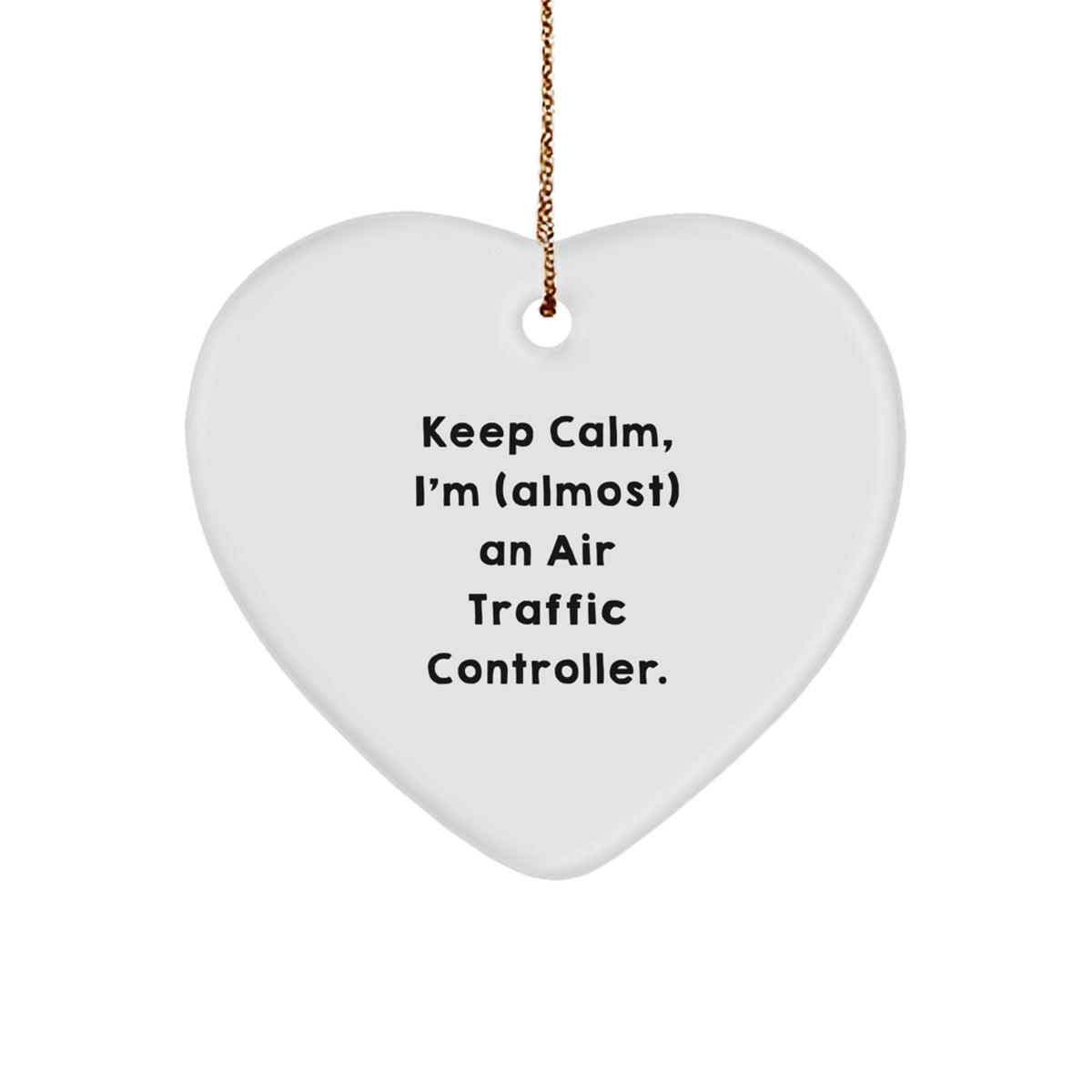 Playful Keep Calm Air Traffic Controller Christmas Ornament Gift Friends - Image 1