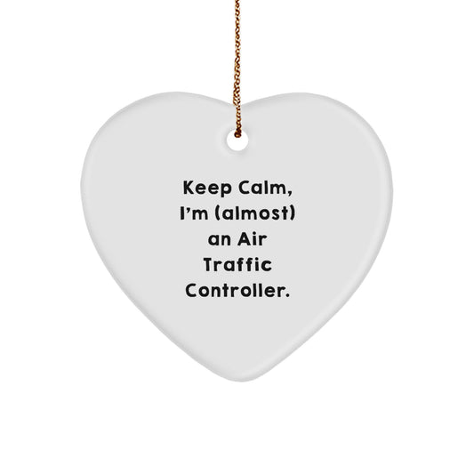 Playful Keep Calm Air Traffic Controller Christmas Ornament Gift Friends - Image 1