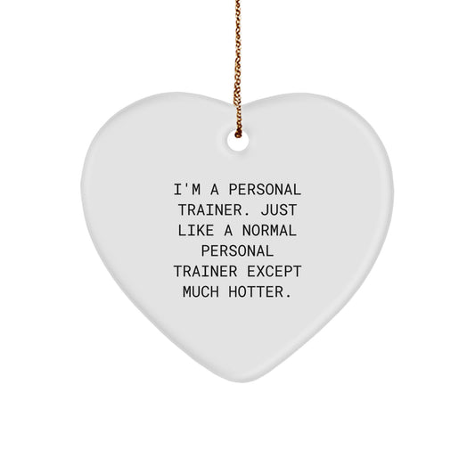 Funny Personal Trainer Gifts Heart Ornament for Christmas from Friends to Personal Trainer Men Women - Image 1