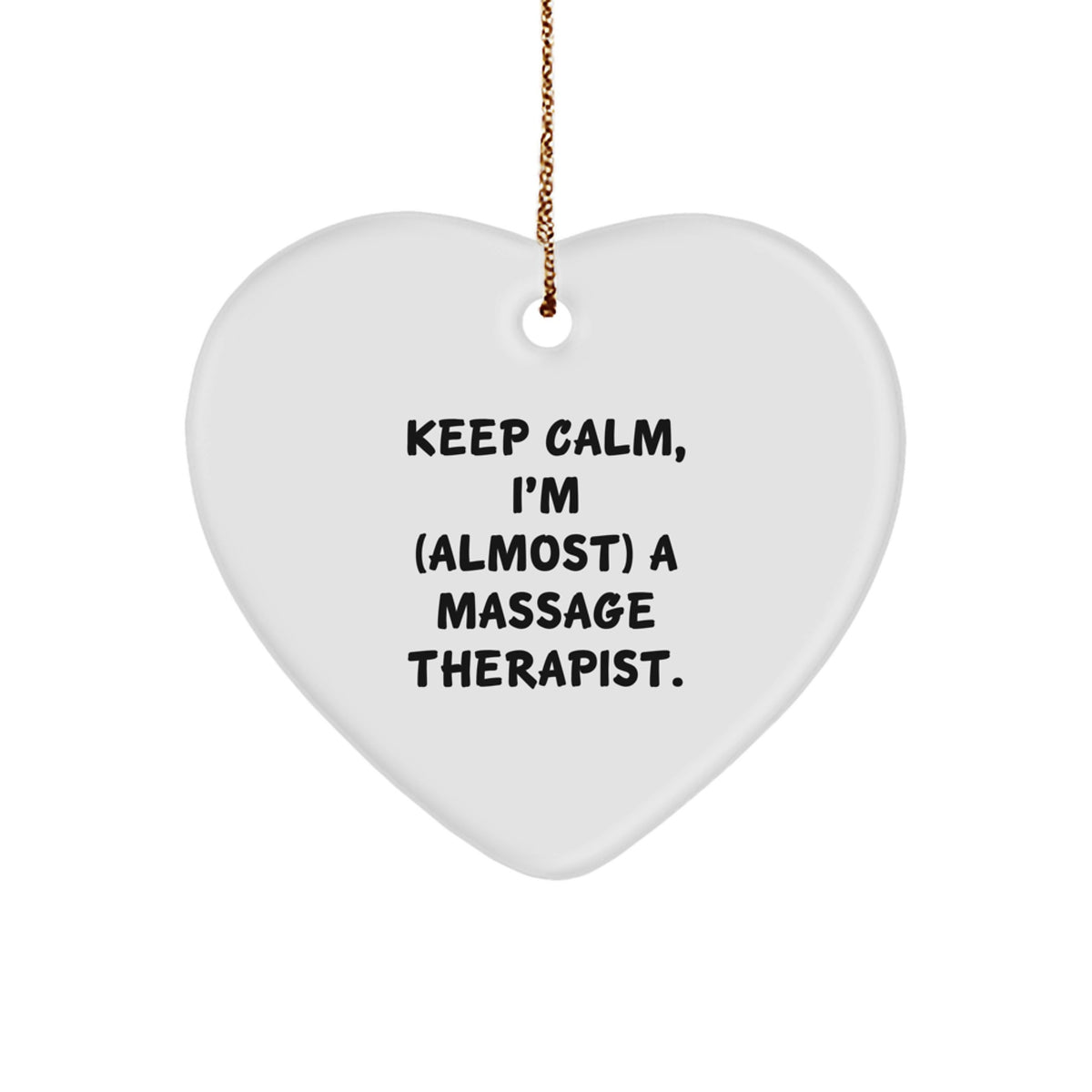 Christmas Unique Gift for Her Massage Therapist Keep Calm Ornament Present - Image 1