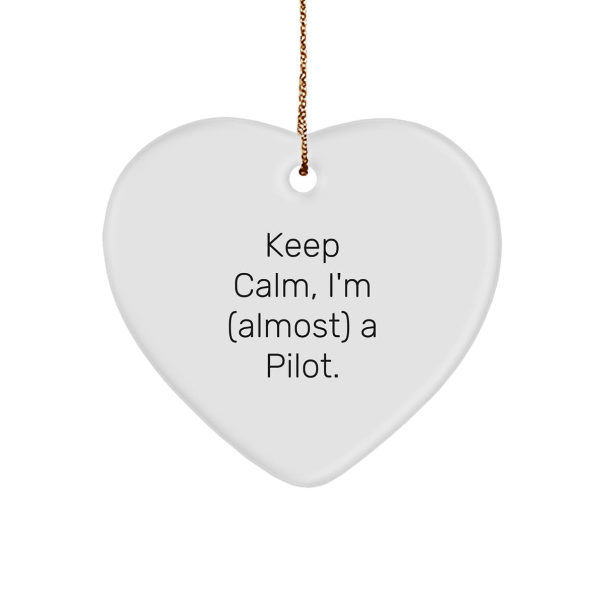 Pilot Christmas Ornament Gift Coworkers – Keep Calm, I'm (almost) a - Image 1